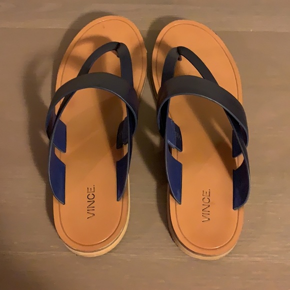 Vince Navy Blue Thong Sandals - Women’s Size 9 - Picture 3 of 8